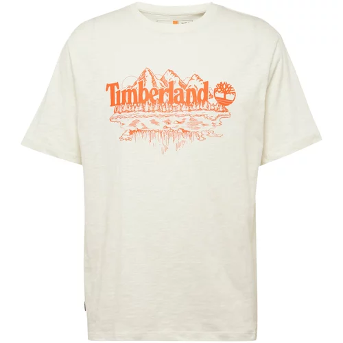 Timberland Majica narančasta / bijela