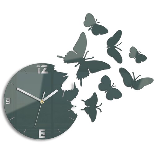  Stenske ure METULJ GRAY HMCNH003-gray (moderna stenska ura) Slike