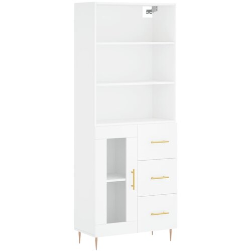 Maison Chic Visoka omara - Komoda - Predalnik bela 69,5x34x180 cm inženirski les, (21722418) Cene