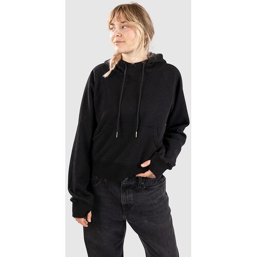 Blue Tomato Boxy Pulover s kapuco washed black Cene