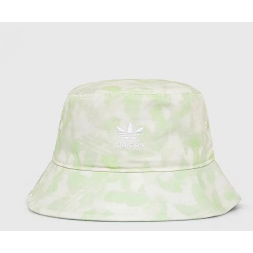 Adidas Bombažni klobuk zelena barva