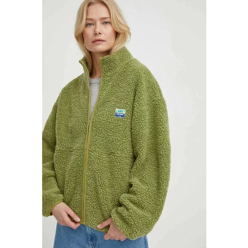 American Vintage Flis pulover zelena barva