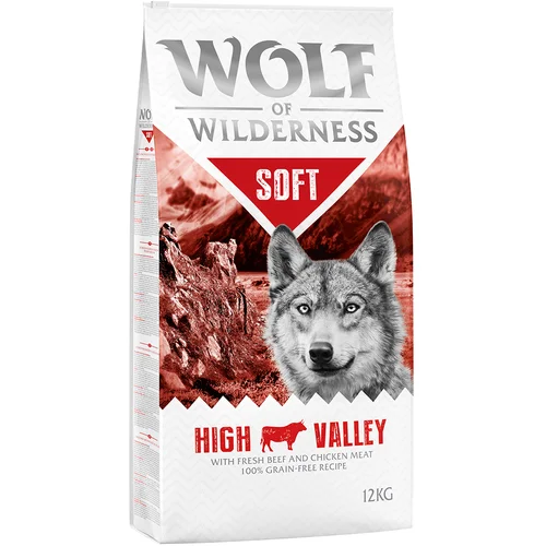 Wolf of Wilderness 10 € popusta na 12 kg - Soft High Valley - govedina