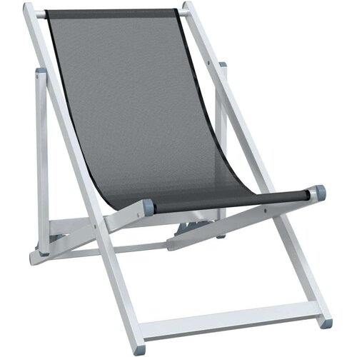vidaXL Zložljivi stoli za na plažo 2 kosa siv aluminij in tekstil Cene