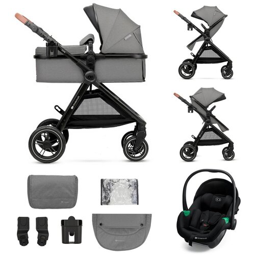 Kinderkraft esme pro kolica za bebe 3u1 gray Slike