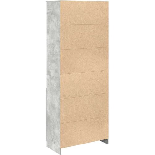 VidaXL Visoka komoda siva betona 70x35x180 cm od konstruiranog drva Slike