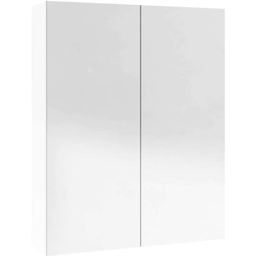 VidaXL Kopalni&amp;scaron;ka omarica z ogledalom 60x15x75 cm MDF sijoče bela Slike