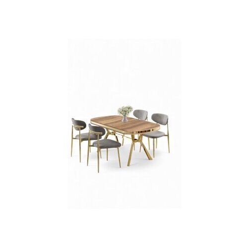 Hanah home trpezarijski set, 5 dijelova, siva Cijene
