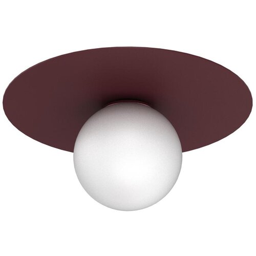  plafonska svetiljka flat 1xE27/15W/230V prečnika 35 cm bordo Slike