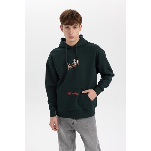 Defacto New Year Themed Rick And Morty Oversize Fit Hooded Sweatshirt Cijene