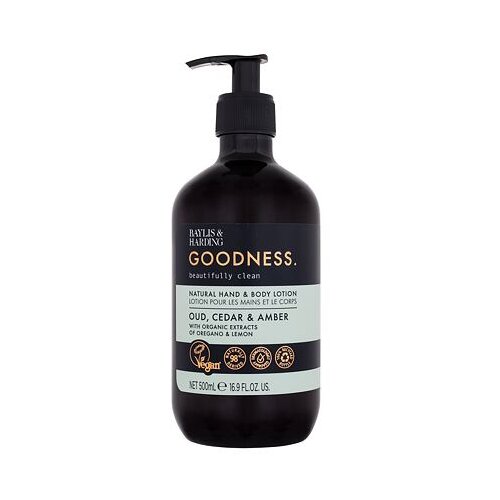 Baylis & Harding Goodness Oud, Cedar & Amber Natural Hand & Body Lotion losjon za telo 500 ml za ženske Cene