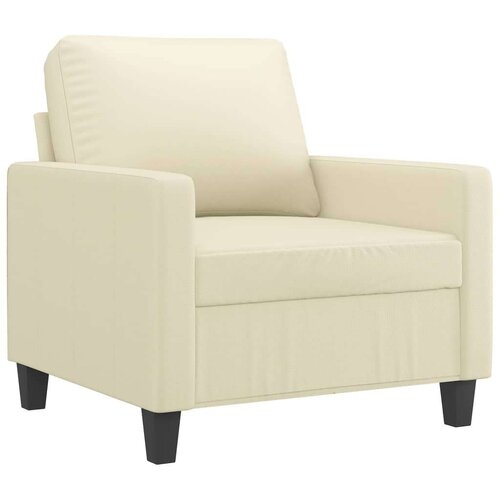 VidaXL 3-dijelni set sofa s jastucima krem od umjetne kože Slike