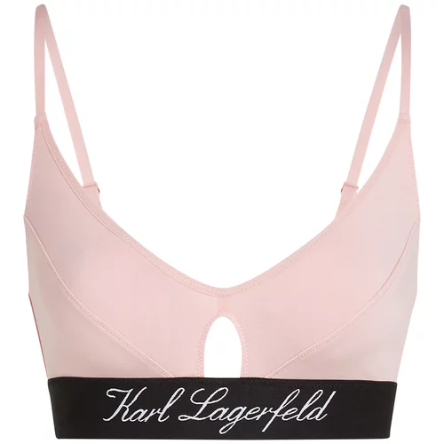 Karl Lagerfeld Grudnjak 'Hotel' roza / crna / bijela