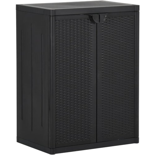 vidaXL Vrtna omara črna 65x45x88 cm PP ratan Cene