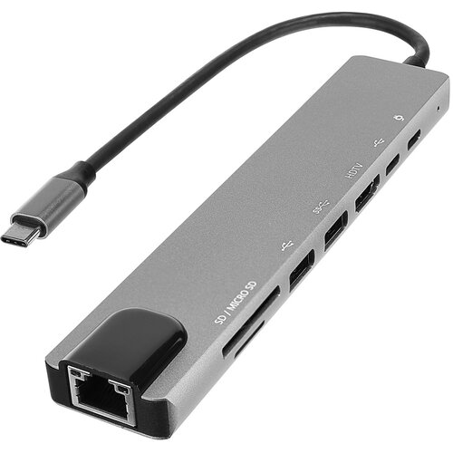 Čitač KARTICA Hytech HY-USBC82 4K-30Hz / 2xUSB3.0 1xUSB2.0 100Mbps PD, TypeC Data, SD/TF Slike
