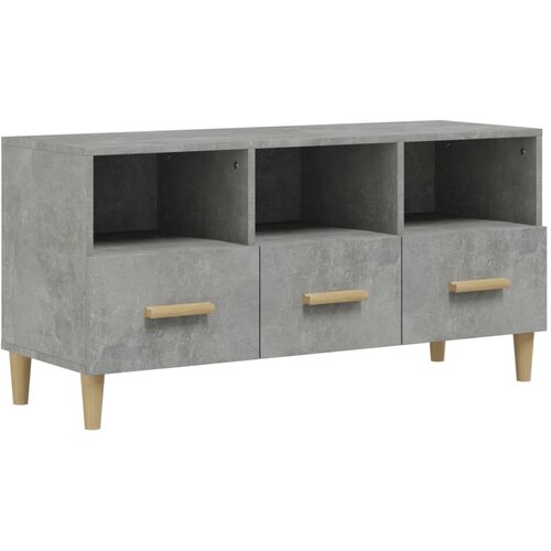 Maison Chic TV omarica - TV stojalo - Televizijska omarica betonsko siva 102x36x50 cm inženirski les, (21700247) Slike