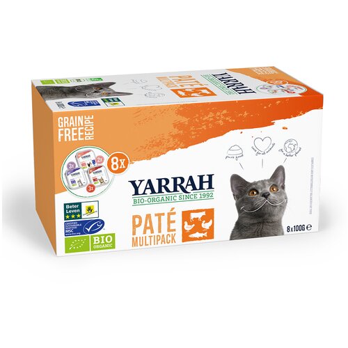 Yarrah Bio Pate multipakiranje 8 x 100 g - Miks 3 sorte Cene