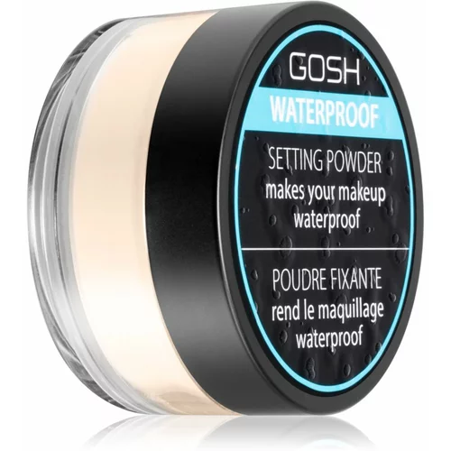 Gosh Waterproof Setting Powder vodootporni fiksacijski puder nijansa 001 Transparent 7 g