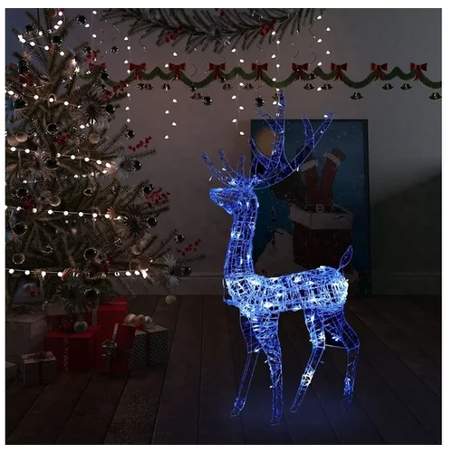  Božična dekoracija jelen 140 modrih LED lučk 128 cm