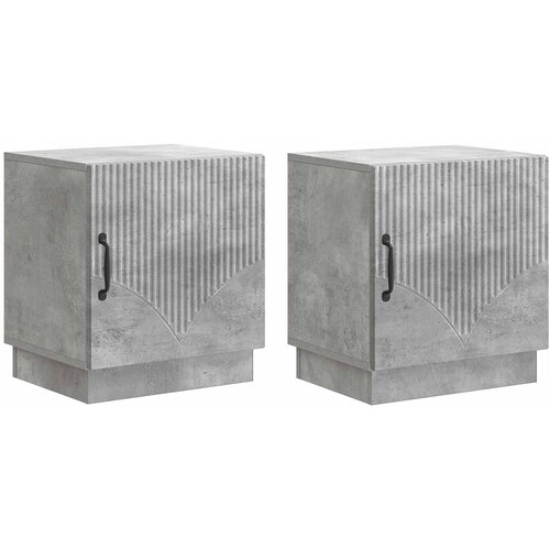  Noćni ormarić 2 pcs Betonska siva 43 x 34,5 x 47 cm Cijene