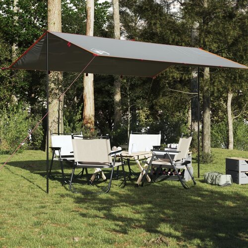  The Living Store Ponjava za kampiranje siva in oranžna 400x294 cm vodoodporna - Ponjava Za Kampiranje, (21486831) Cene