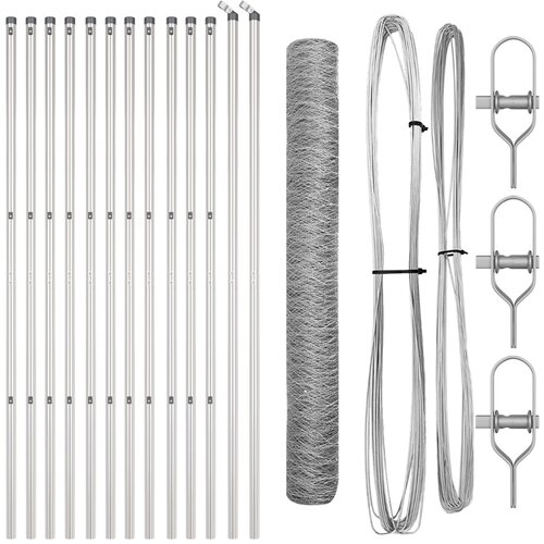 vidaXL Set za Ograde Set od 2 Galvanizirani čelik 25 x 1.2 m Izdržljiv Cijene