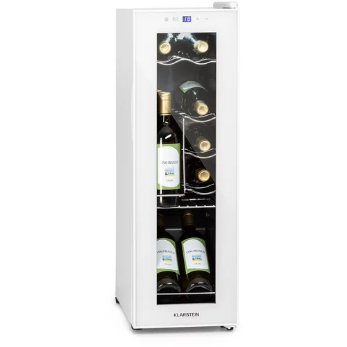 Klarstein Shiraz 12 Slim, vinoteka, 32 l / 12 boca, upravljačka ploča sa zaslonom osjetljivim na dodir, 85 W, 5 - 18 ° C