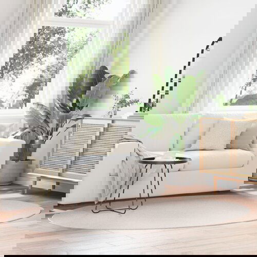 vidaXL Tepih 'HUARTE' Sand 160x230 cm Ovalni Cijene