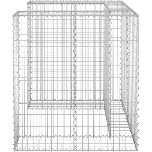 VidaXL Gabionski zid za kantu od pocinčanog čelika 110 x 100 x 110 cm Slike