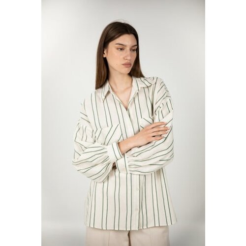 Legendww prugasta oversized ženska ko&amp;scaron;ulja u bež boji 4072-7296-48 Slike