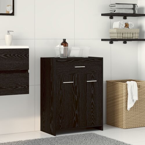 vidaXL kupaonski ormar Crni hrast Konstruirano drvo 60 x 33 x 80 cm Cijene