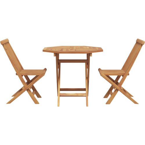 vidaXL 3-delni zložljivi vrtni bistro set iz trdega lesa Cene