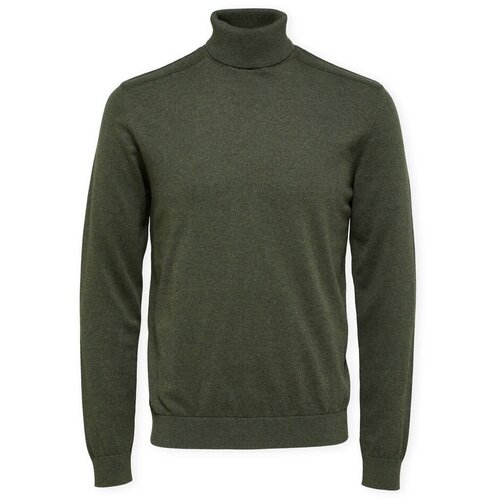 Selected Puloverji Noos Berg Roll Neck Knit - Forest Green Zelena Slike