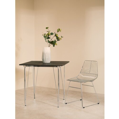 Premier Housewares Kovinski jedilni stol v srebrni barvi District &amp;ndash; Slike