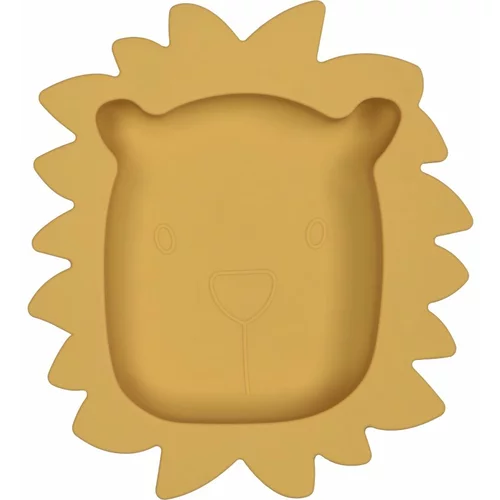 Tryco Silicone Plate Lion krožnik Honey Gold 1 kos