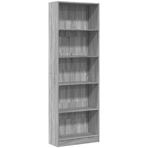 Maison Chic Knjižna omara - Knjižni regal siva sonoma 60x24x176 cm inženirski les, (21724745) Slike