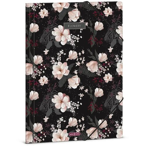 Ars Una Flowery Black cvjetna gumena mapa A/4 Cene