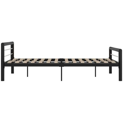  za krevet crno-bijeli metalni 180 x 200 cm Slike