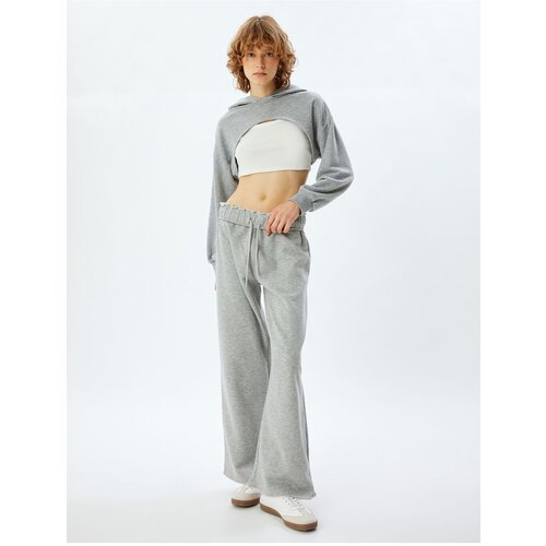 Koton X Inji - Wide Leg Sweatpants Oversize with Waist Tie and Pocket Cene