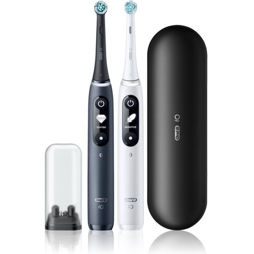 Oral-b iO 7 DUO električna zobna ščetka + 2 nadomestni glavi Black & White Cene