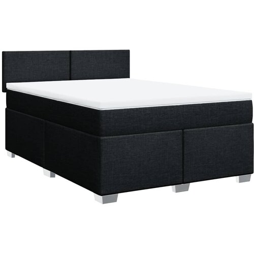 Maison Chic Box spring posteljni - Vzmetna postelja z vzmetnico črn 140x190 cm blago SL11690, (21881847) Cene