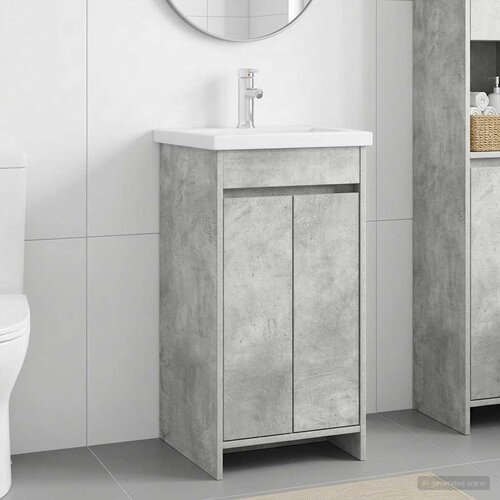 Kupaonski umivaonik s sudoperom Betonska siva 42 x 40 x 84,5 cm Cijene