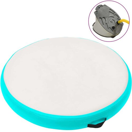 VidaXL gimnastička prostirka na napuhavanje 100x100x20 cm pvc zelena Slike