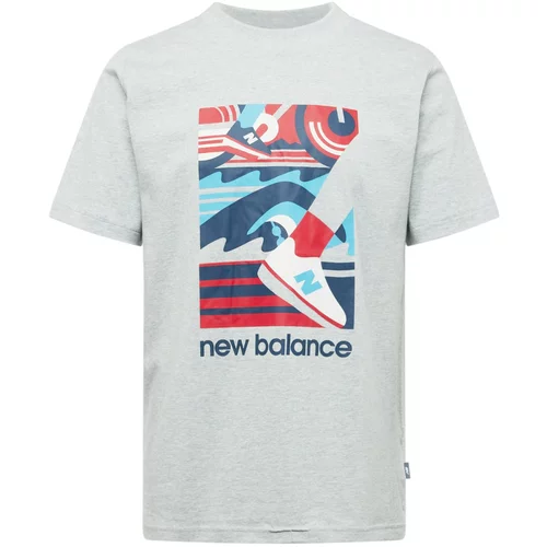 New Balance Majica 'Triathlon' modra / svetlo siva / rdeča / bela