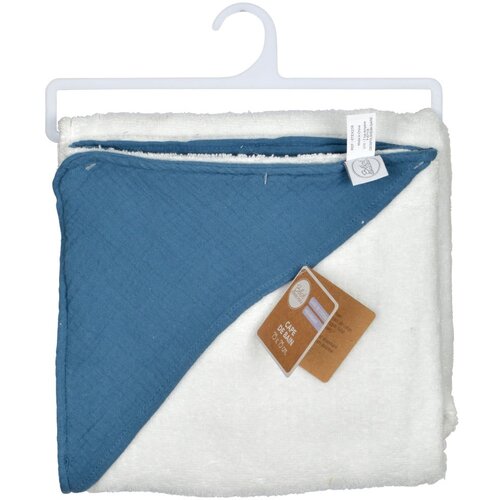 B&amp;eacute;b&amp;eacute; Douceur Plavi dječji ručnik s kapuljačom od muslina 75x75 cm &amp;ndash; Slike