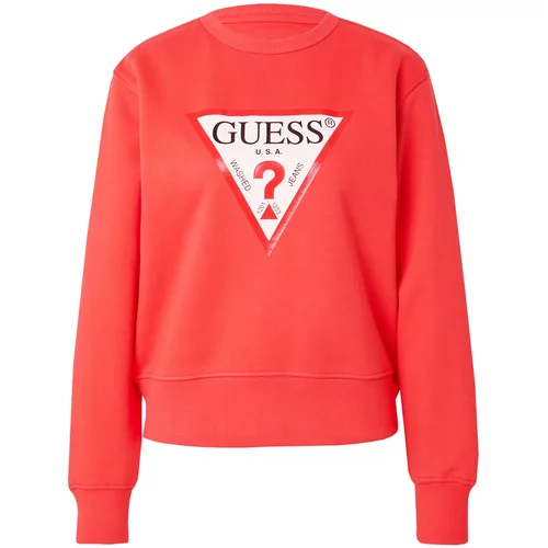 Guess Sweater majica crvena / bijela