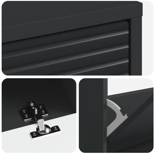 Ormar za cipele HAARLEM 78 x 24 x 103 cm Konstruirano drvo Crna - Crna Slike