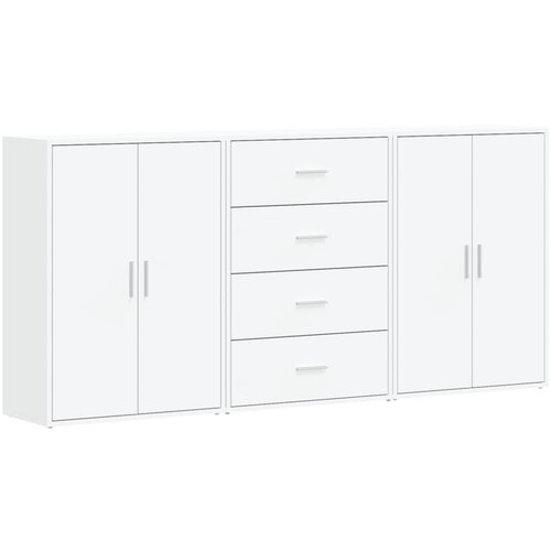 Maison Chic Komoda - Predalnik 3 kosi bela 60x31x84 cm inženirski les, (21721289) Cene
