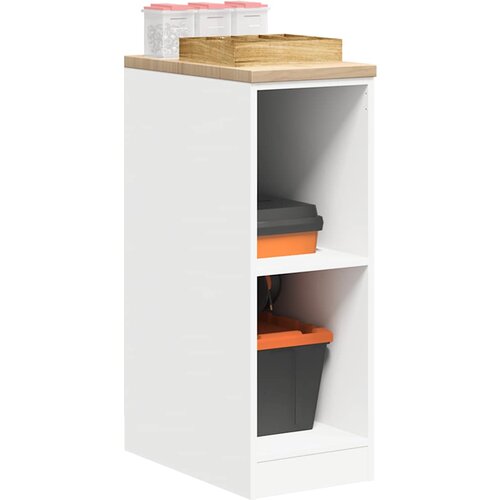 VidaXL Garažni ormar za odlaganje bijeli 30x51x85 cm masivne borovine Slike
