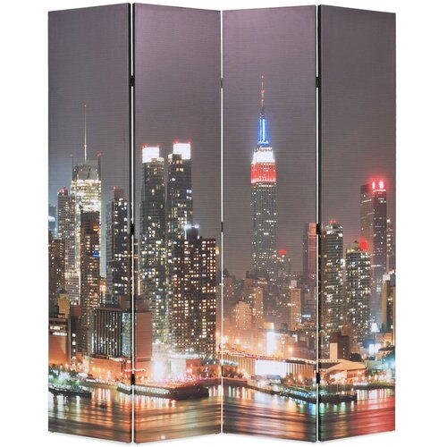 vidaXL Zložljiv paravan 160x170 cm New York ponoči Cene
